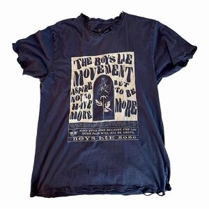 Boys Lie Movement Tee Dress - Navy Blue Graphic T-shirt